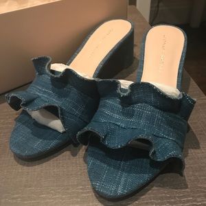 Denim pumps